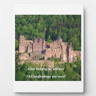 Placa Expositora Castillo de Heidelberg en alemán y alemán