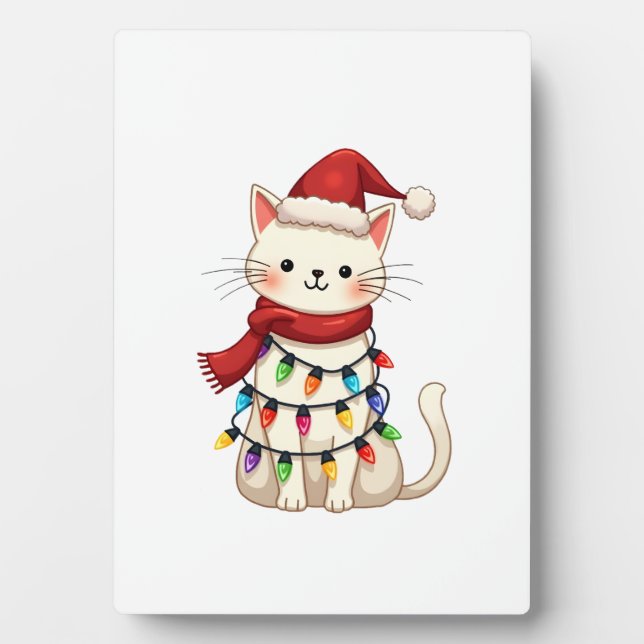 Placa Expositora Cat Christmas Tree Christmas (3) (Frente)