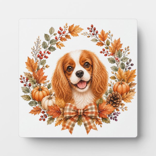Placa Expositora Cavalier King Charles Otoño (Frente)