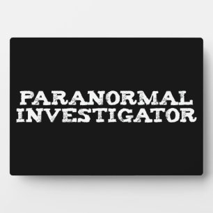 Placa Expositora Caza fantasma de investigador paranormal