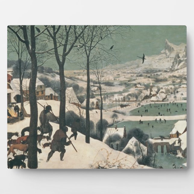 Placa Expositora Cazadores en la nieve - enero de 1565 (Frente)