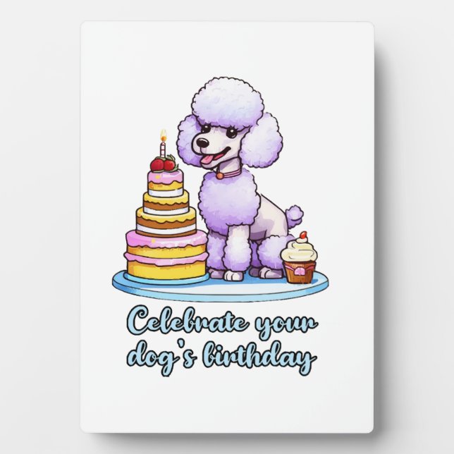 Placa Expositora Celebra el cumpleaños de tu perro (Frente)