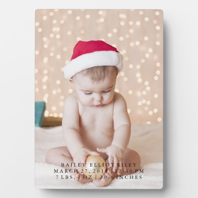 Placa Expositora Celebración personalizada de Navidades fotográfico (Frente)