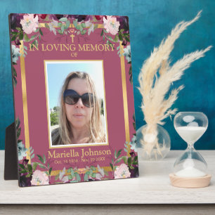 Placa Expositora Celebrando la vida Póster de funeral floral