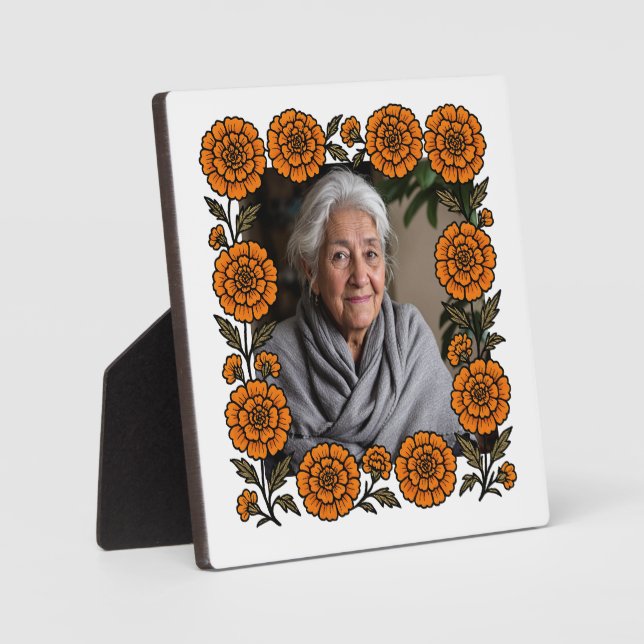 Placa Expositora Cempasúchil Ofrenda Altar Día de Muertos (Anverso)