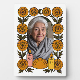 Placa Expositora Cempasúchil Ofrenda Altar Día de Muertos