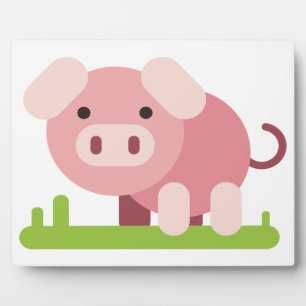 Placa Expositora Cerdito Rosa Alegre