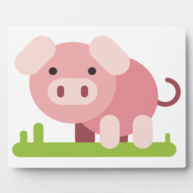 Placa Expositora Cerdito Rosa Alegre (Frente)