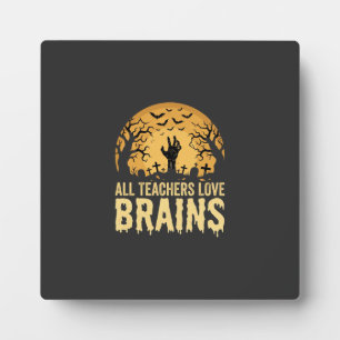 Placa Expositora Cerebros de Profesores de Halloween