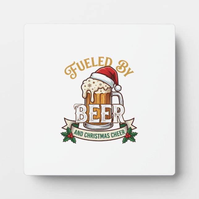 Placa Expositora Cerveza con combustible Taza de alegría de Navidad (Frente)