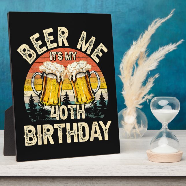 Placa Expositora Cerveza Es Mi Cumpleaños 40 (Lado)