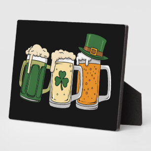 Placa Expositora Cerveza Irlandesa Bandera de Irlanda Día de San Pa