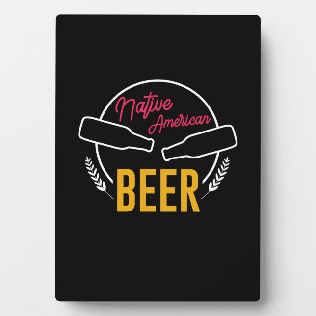 Placa Expositora Cerveza nativa norteamericana (Frente)