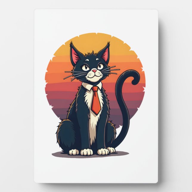 Placa Expositora Ch Ch Ch Meow Meow Scary Halloween Costume Cat T-S (Frente)