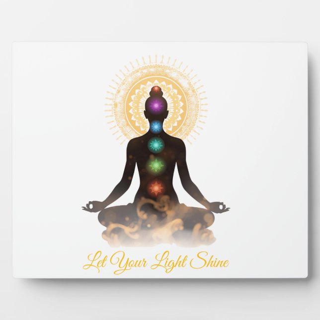 Placa Expositora Chakra Silhouette Tabletop Plaque with Easel  (Frente)