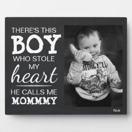 Placa Expositora Chalkboard Mom De Son Personalizado Photo Plaque