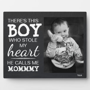 Placa Expositora Chalkboard Mom De Son Personalizado Photo Plaque
