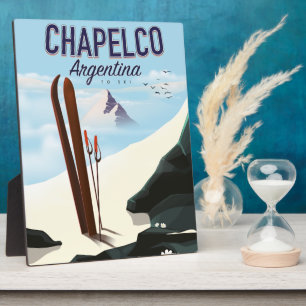 Placa Expositora Chapelco Argentina para Esquiar