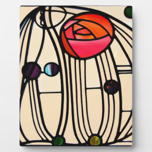 Placa Expositora Charles Rennie Mackintosh StainGlass