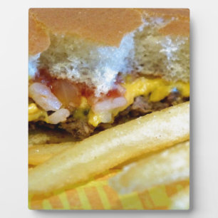 Placa Expositora Cheeseburger y Fries