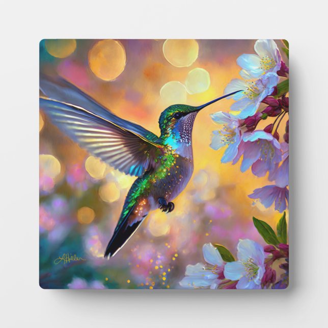 Placa Expositora Cherry Blossom Fantasy Hummingbird (Frente)