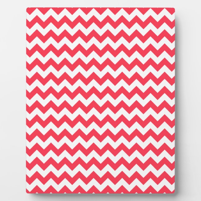 Placa Expositora Cherry Red Chevron Zigzag (Frente)