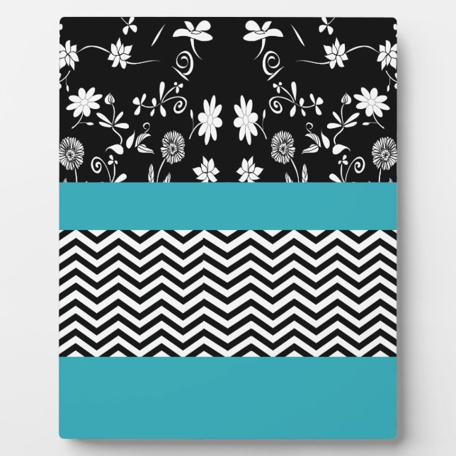 Placa Expositora chevron floral (Frente)