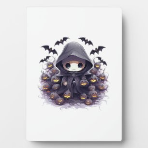 Placa Expositora Chibi Segador Halloween - Fantasía Oscura Adorable