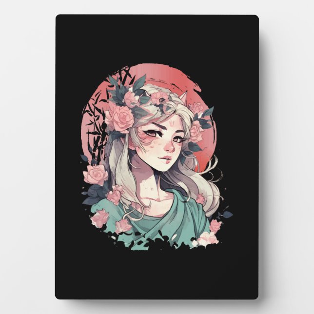 Placa Expositora Chica Anime Linda (Frente)
