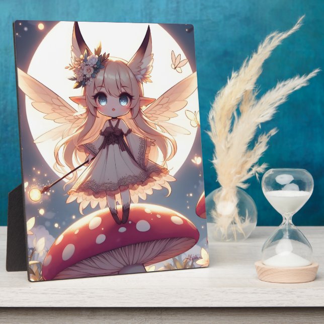 Placa Expositora Chica Anime Pixie Hippie Luna Hada (Lado)