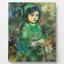 Placa Expositora Chica con vestido verde