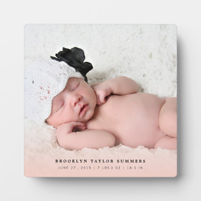 Placa Expositora Chica de gradiente rosado simple clásico (Frente)