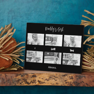 Placa Expositora Chica de papá te amo Collage de fotos Plaque