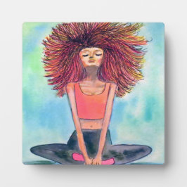 Placa Expositora Chica de yoga arte de serenidad