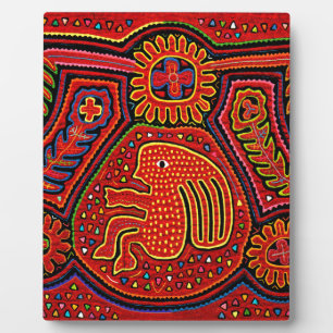 Placa Expositora Chica indio kuna en bicicleta