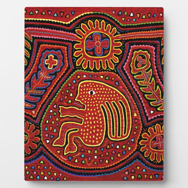 Placa Expositora Chica indio kuna en bicicleta (Frente)