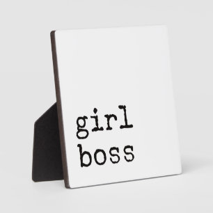 Placa Expositora Chica Jefe Motivational Office Desk Rótulo