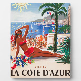 Placa Expositora Chica Vintage Cote D'Azur Beach