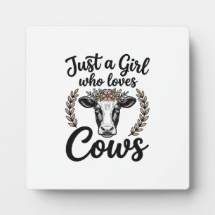Placa Expositora Chica Vintage Que Ama Las Vacas Camiseta Floral De