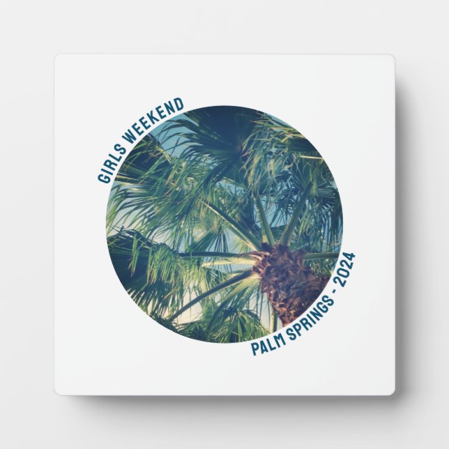 Placa Expositora Chicas de forma circular Foto de fin de semana de  (Frente)