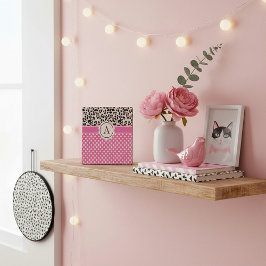 Placa Expositora Chicas y animales imprimir monograma