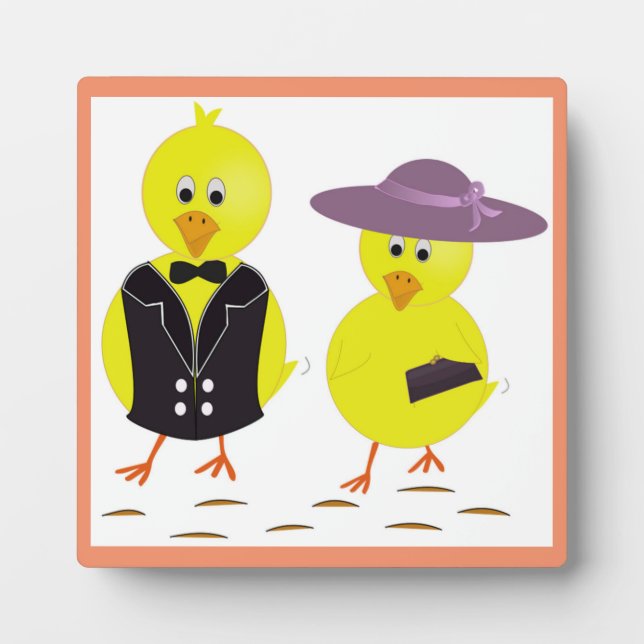 PLACA EXPOSITORA CHICKS "HAPPY EASTER" (Frente)