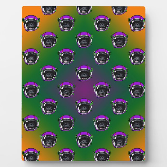 Placa Expositora Chimpancé espacial (Frente)