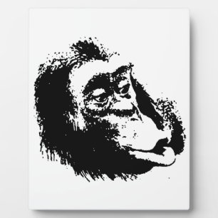 Placa Expositora Chimpanzee divertido de Pop Art