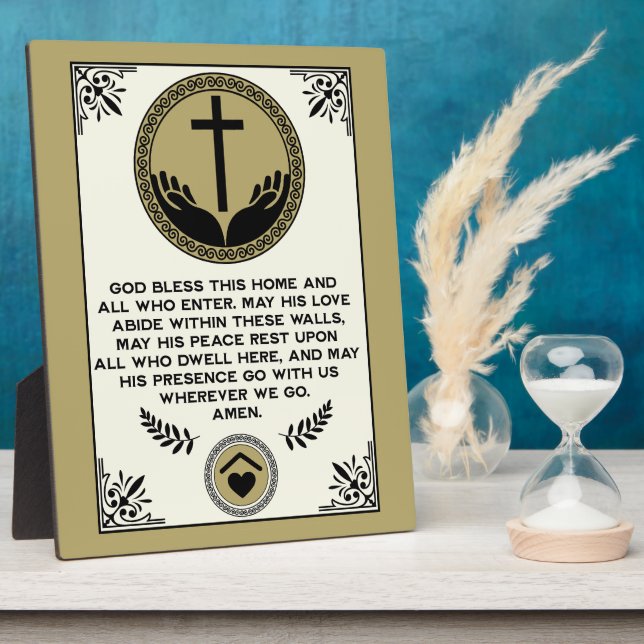 Placa Expositora Christian House Blessing (Lado)