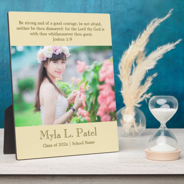 Placa Expositora Christian Scripture Graduation 8x10 Photo Desktop  (Lado)