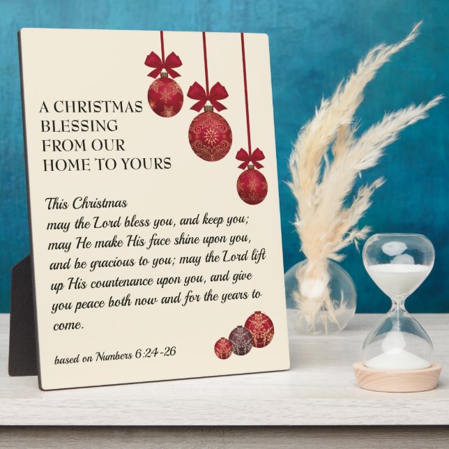 Placa Expositora Christian | THE LORD BLESS YOU | Christmas (Lado)