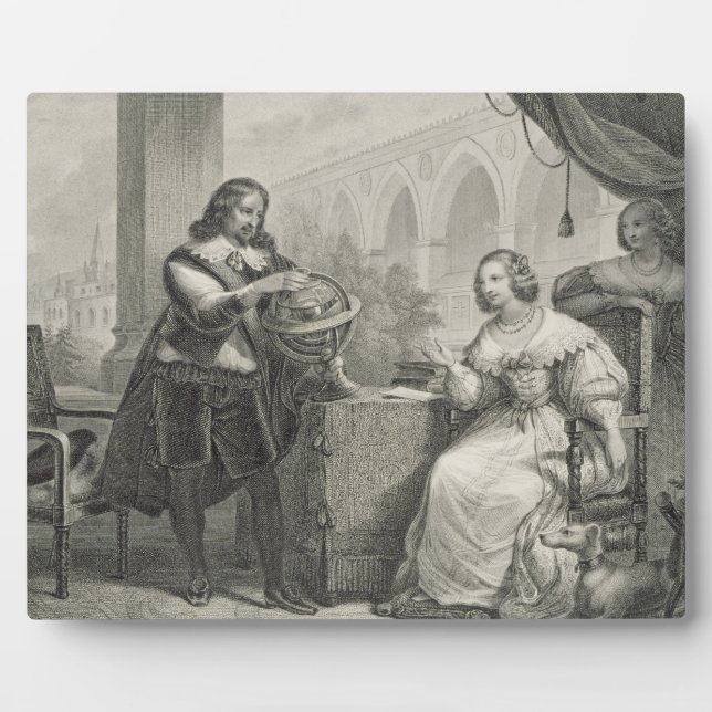 Placa Expositora Christina (1626-89) Reina de Suecia, de una serie (Frente)