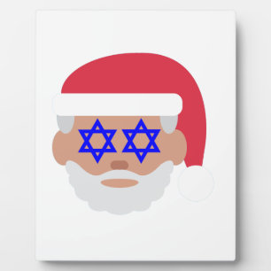 Placa Expositora christmukkah santa claus emoji