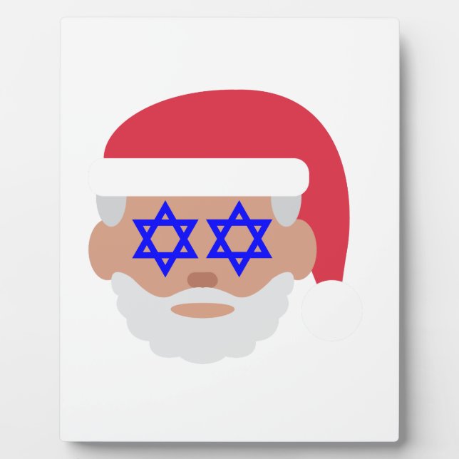 Placa Expositora christmukkah santa claus emoji (Frente)